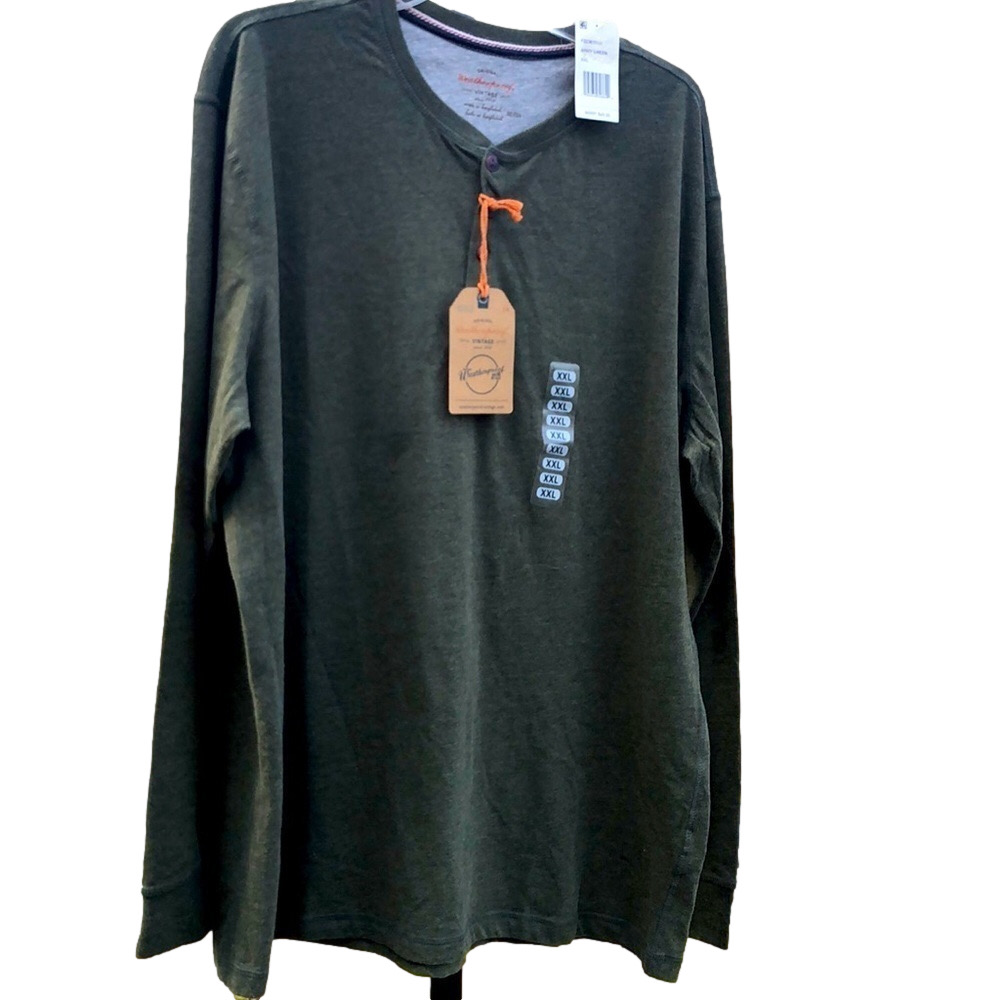 NWT Weatherproof Vintage Henley XXL Soft Pit to Pit ~ 25 1/4" Cotton Blend Soft